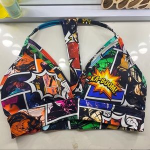 Comic book sports bra